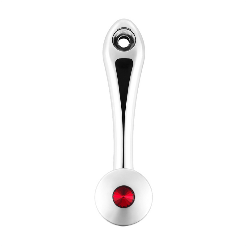 United Pacific Chrome Die-Cast Window Crank With 16-Spline 7/16 OD Adapter Red Crystal 24020