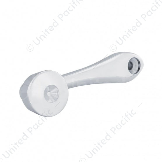 United Pacific Chrome Die-Cast Window Crank With 3/8  Square Adapter - Indented 24022-1