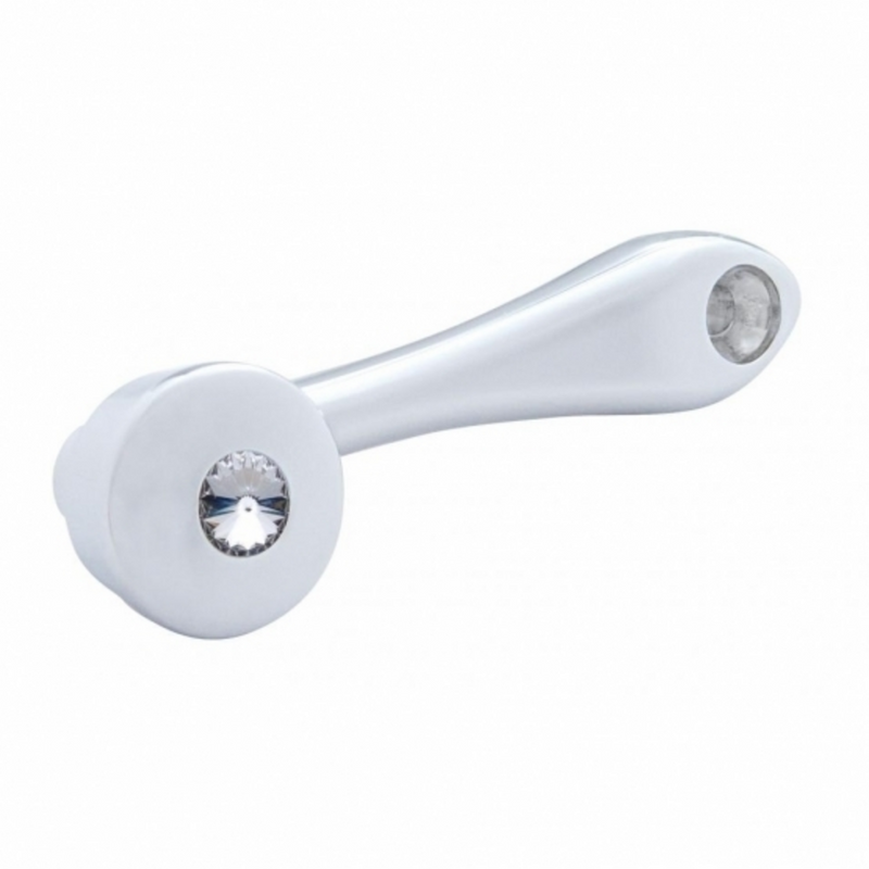 United Pacific Chrome Die-Cast Window Crank With 3/8 Square Adapter Clear Crystal 24024