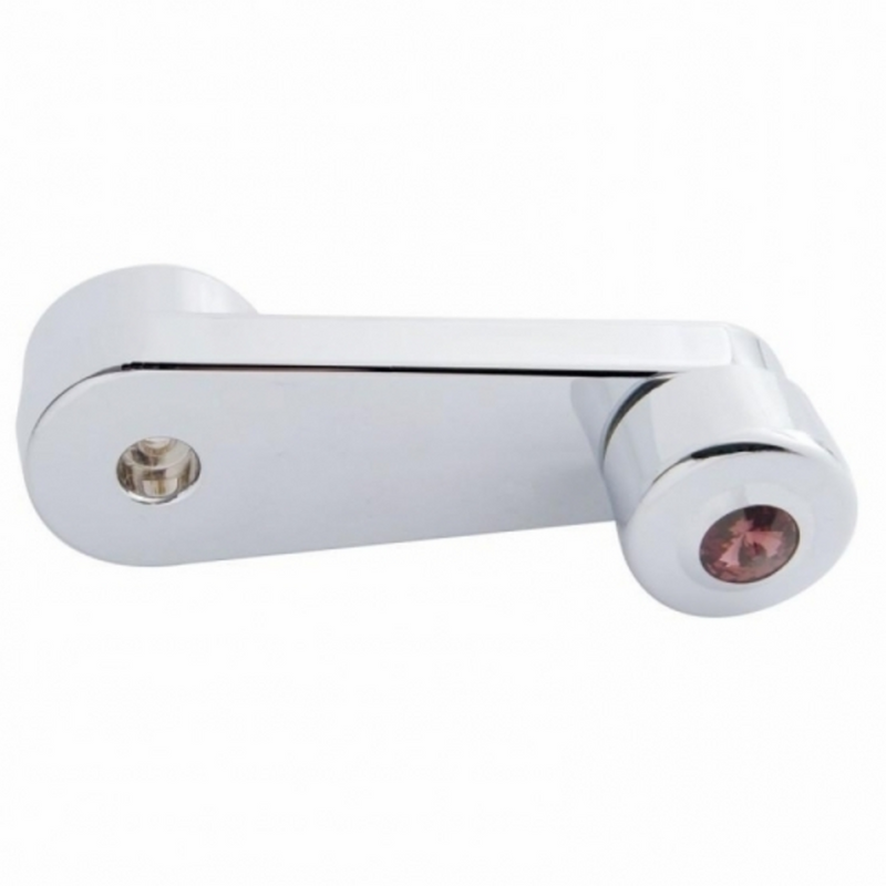 United Pacific Chrome Window Crank With Crystal For Freightliner Purple Crystal 24035