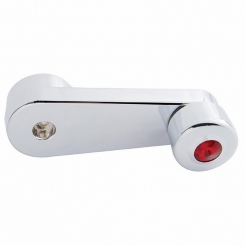 United Pacific Chrome Window Crank With Crystal For Freightliner Red Crystal 24036