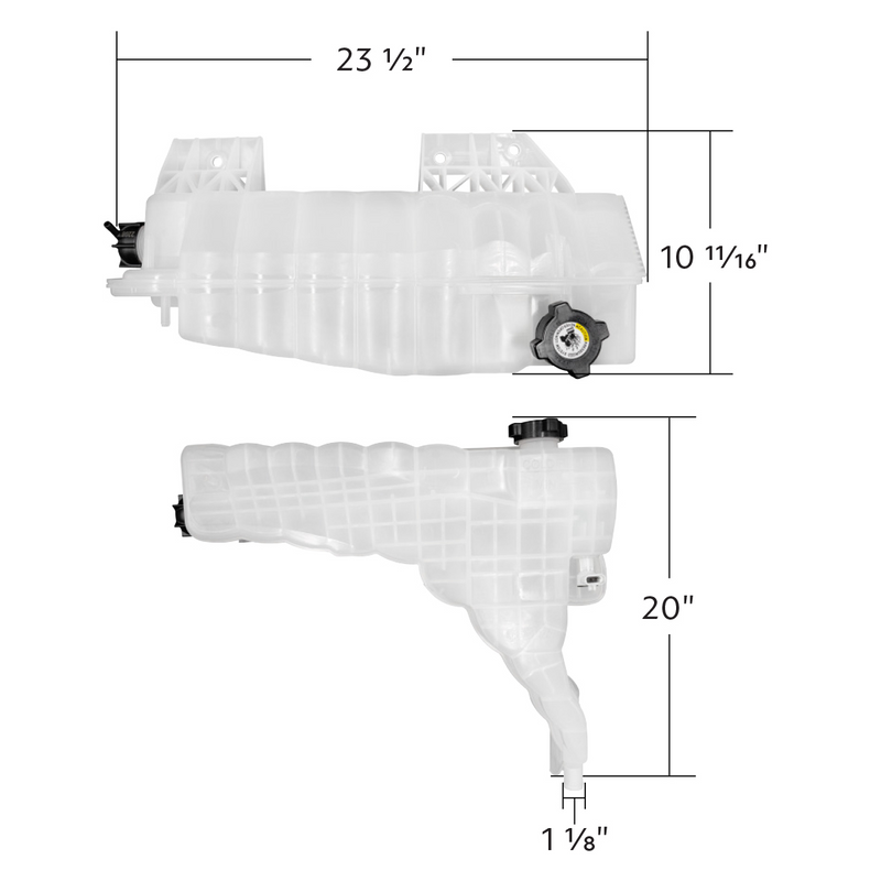 United Pacific Pressurized Coolant Reservoir & Coolant Level Sensor For 2013-2021 Kenworth T680 26000