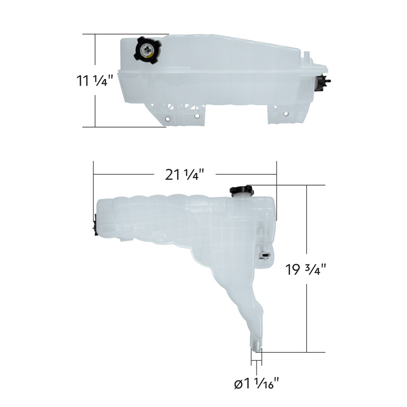 United Pacific Pressurized Coolant Reservoir & Coolant Level Sensor For 2017-2021 Kenworth T680 26008