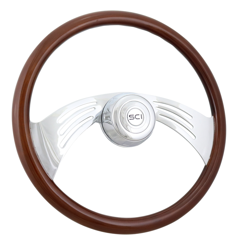 Steering Creations 18" Wood Rim Steering Wheel- Flight