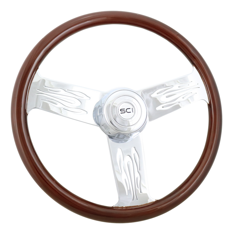 Steering Creations 18" Wood Rim Steering Wheel-