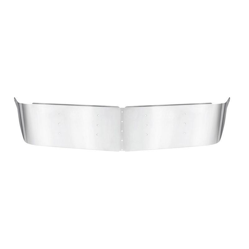 United Pacific 13-1/2" Stainless Curved Drop Visor For 1995-2006 Kenworth W900 28013