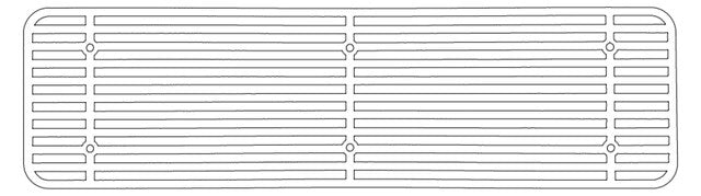 Iowa Customs Series 2 Design Step Plate Insert - 6" x 20"