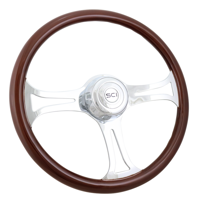 Steering Creations 18" Wood Rim Steering Wheel- Saber