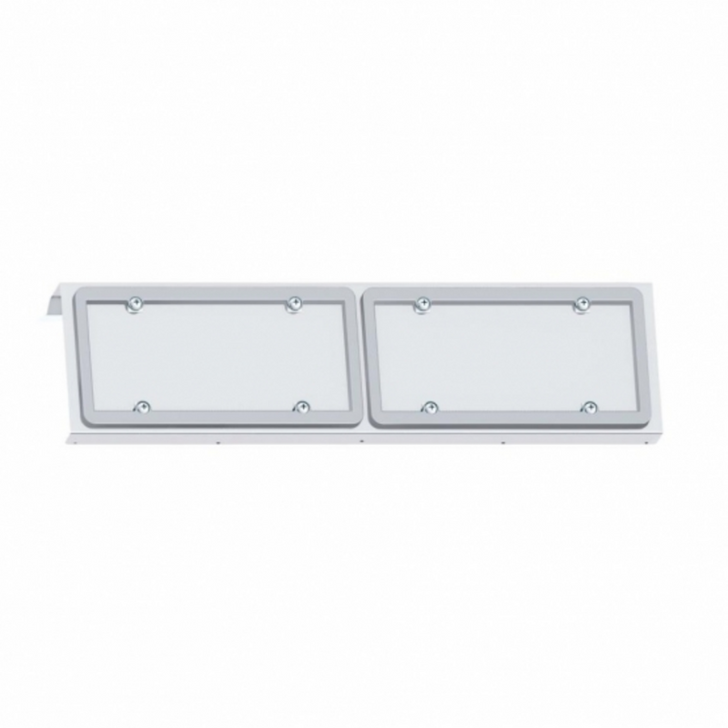 United Pacific Stainless 2 License Plate Holder For 2003+ Volvo VN 29066