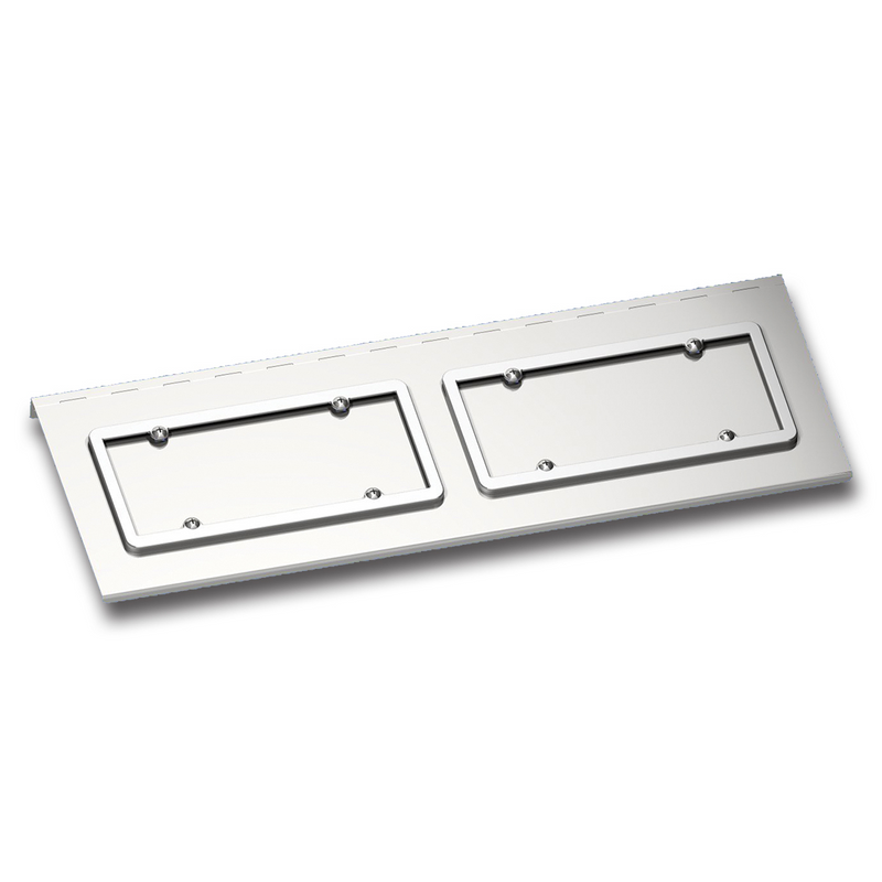United Pacific Stainless Dual License Plate/Swing Plate For Kenworth W900 With Texas Style Bum 29120