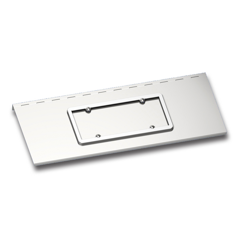 United Pacific Stainless Single License Plate/Swing Plate For Kenworth W900 With Texas Style Bumper 29121