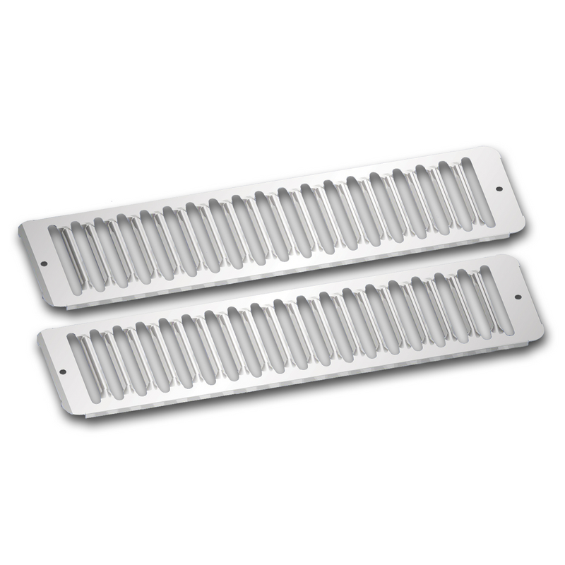 United Pacific Stainless Hood Air Intake Trim For 1988+ Mack CH (Pair) 29126