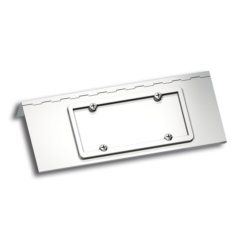 United Pacific Stainless Single License Plate/Swing Plate For Peterbilt 388 (2008-2015) & 389 (2008-2023) 29132