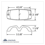 United Pacific Chrome Tiger Eye Lens Guard