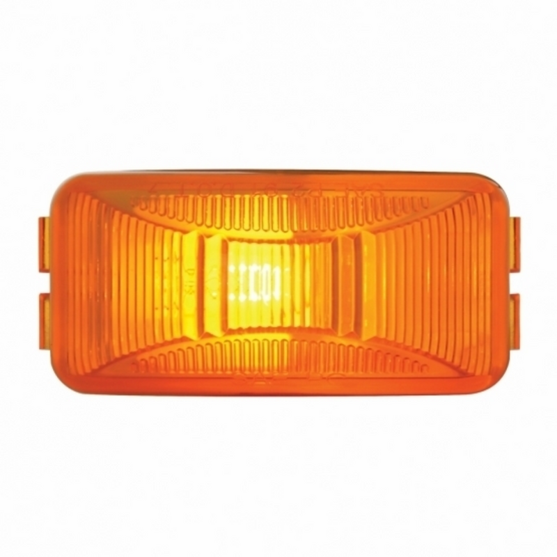 United Pacific Single Bulb Rectangular Light (Clearance/Marker) Amber Lens 30141