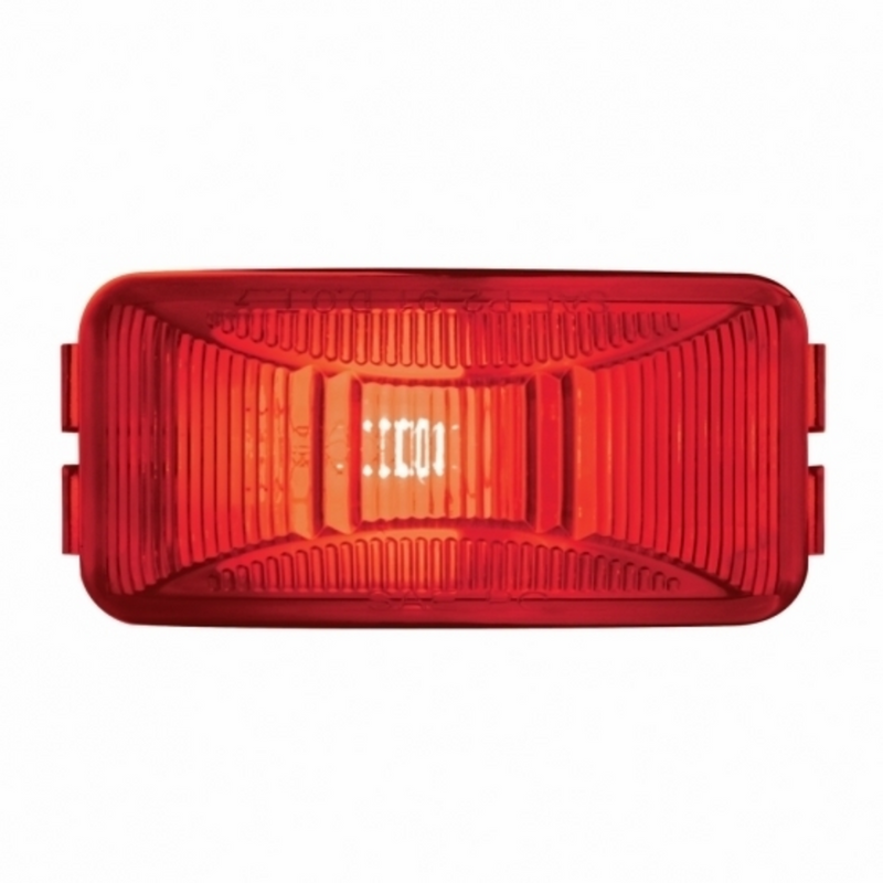 United Pacific Single Bulb Rectangular Light (Clearance/Marker) Red Lens 30145
