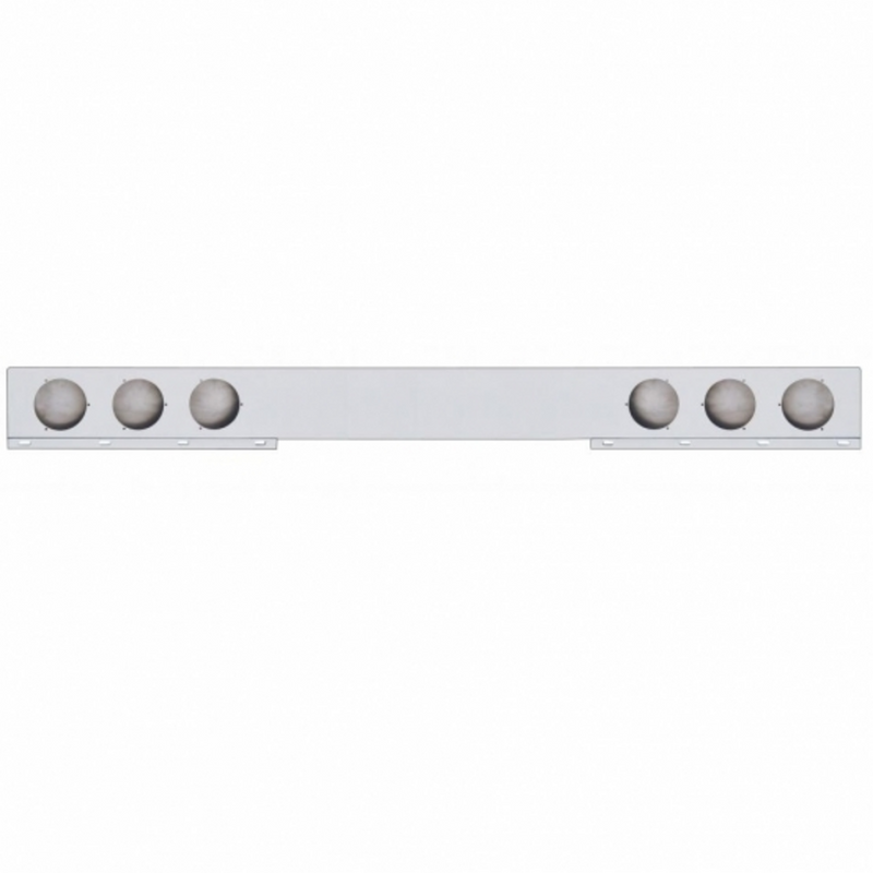 United Pacific Chrome 1 Piece Rear Light Bar With Six 4" Light Cutouts 30237