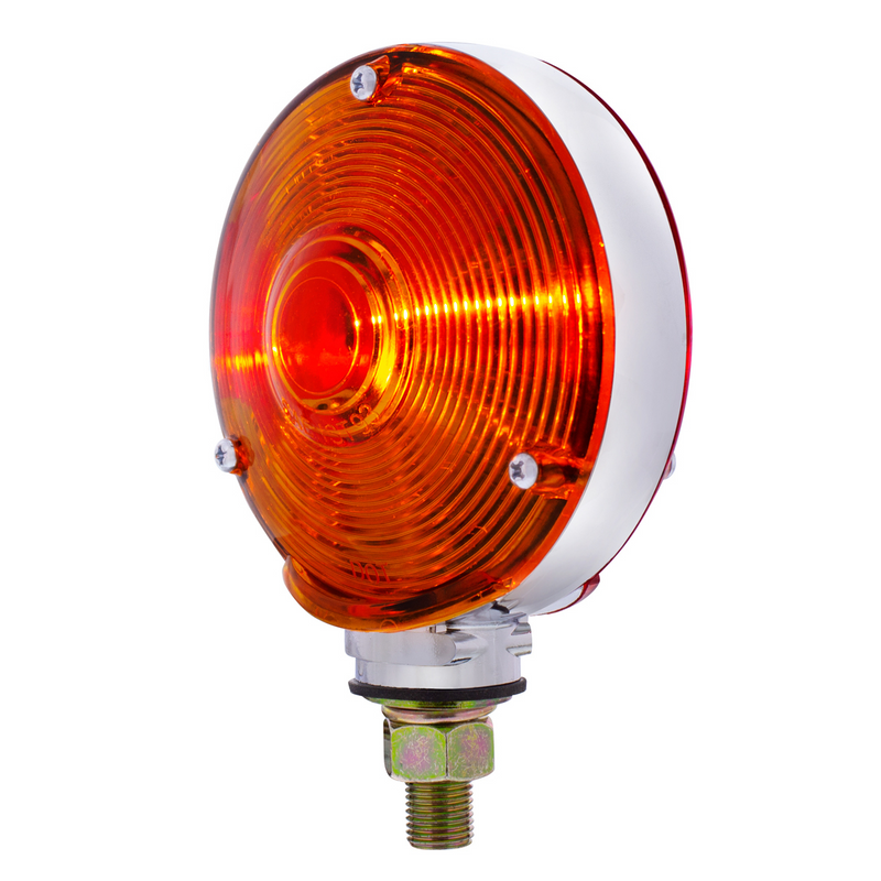 United Pacific Double Face Turn Signal Light With 1157 Bulb Amber & Red Lens 30241