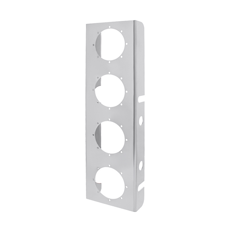 United Pacific 430 Stainless Steel Front Air Cleaner Bracket With Four 2" Round Light Cutouts (Pair) 30260