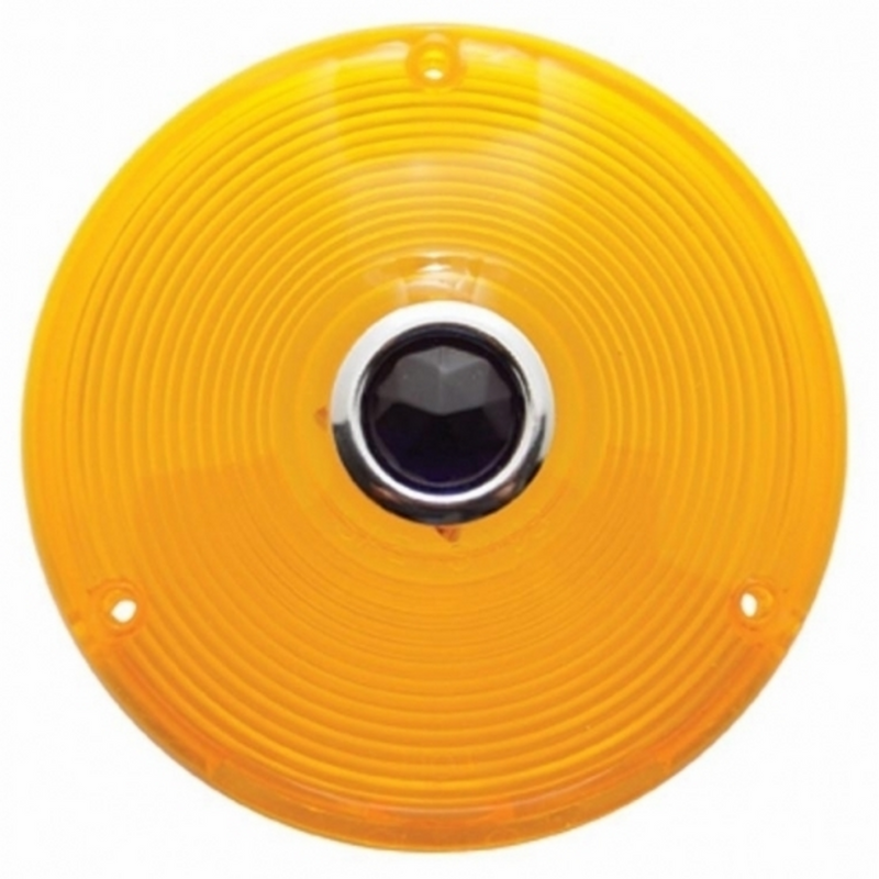 United Pacific Deep Dish Light Lens With Blue Dot Amber Lens 30282
