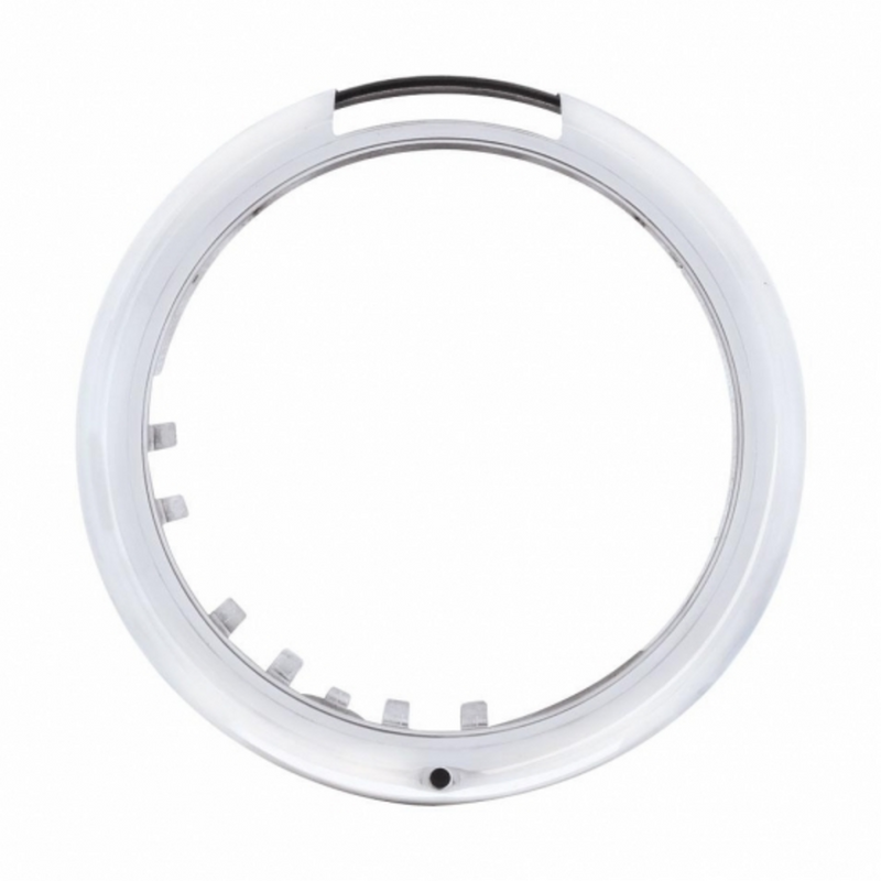 United Pacific Stainless Steel "Classic" Headlight Bezel With LED Turn Signal Cutout 30397