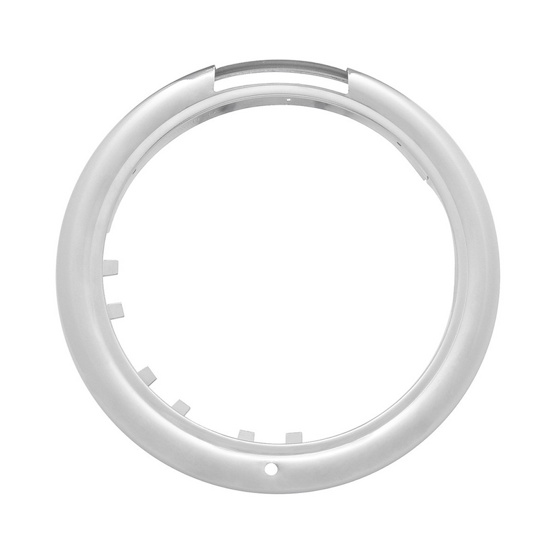 United Pacific Stainless Steel Classic Headlight Bezel With Turn Signal Cutout 30399