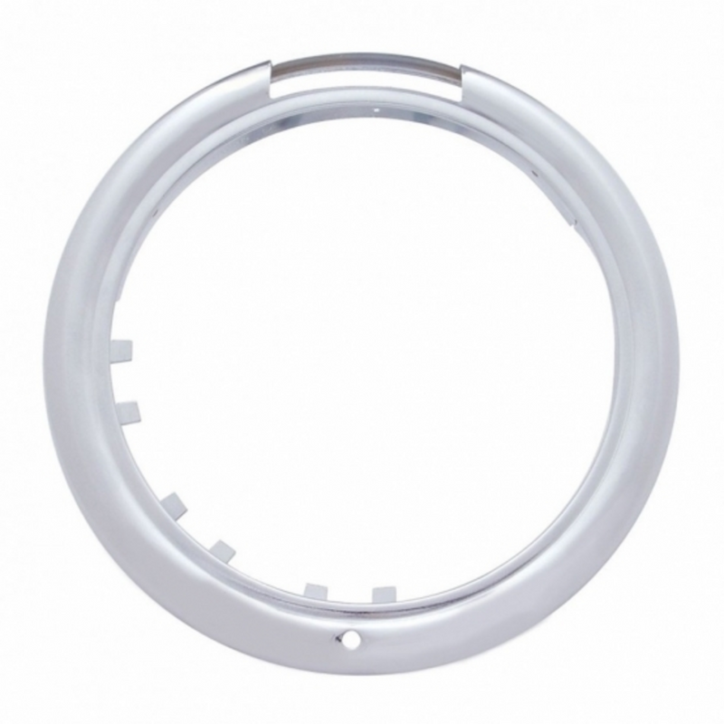 United Pacific Stainless Classic Headlight Bezel With Turn Signal Cutout (Retail) 30399P