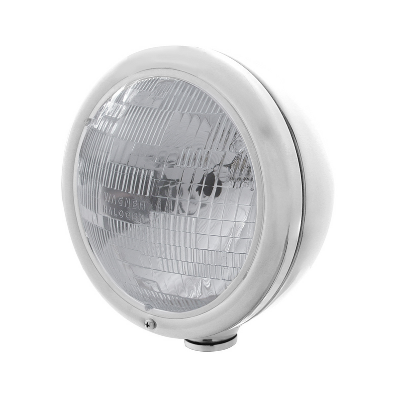 United Pacific Stainless Steel "Classic" Headlight H6024 Bulb 30403