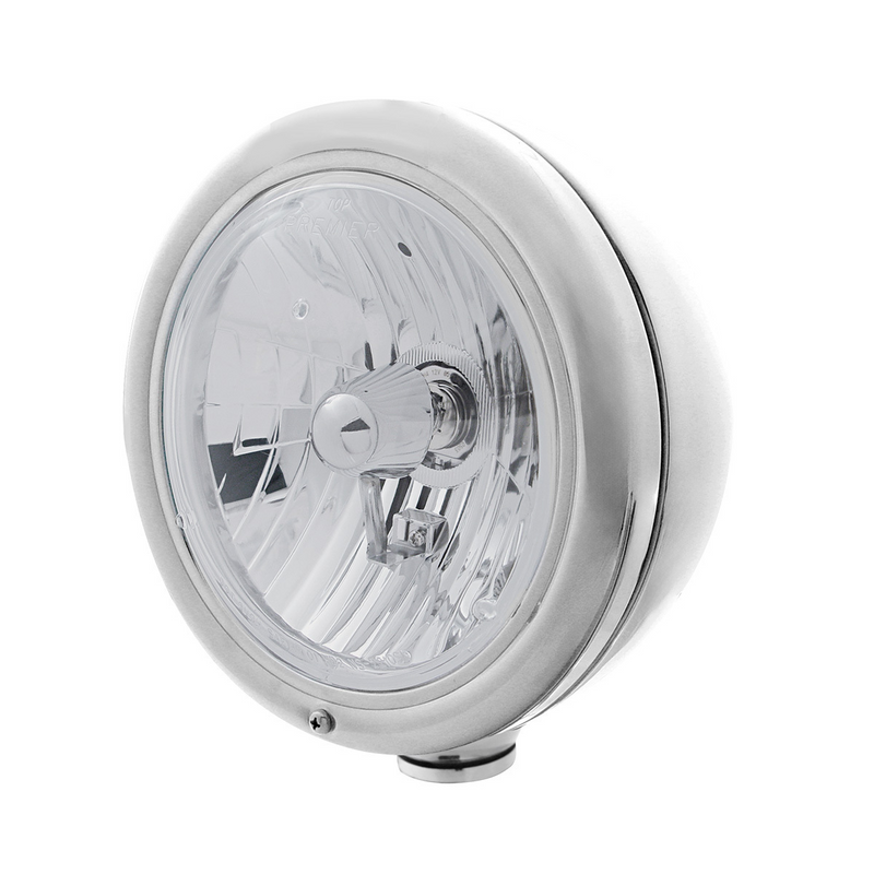 United Pacific Stainless Steel Classic Headlight Crystal H4 Bulb 30413