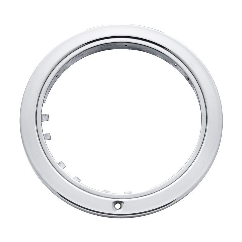 United Pacific Stainless "Bullet" Headlight Bezel Without Turn Signal Cutout (Card) 30418