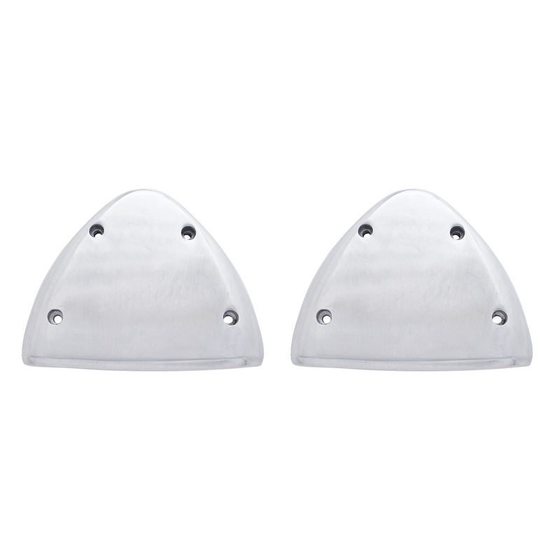 United Pacific Polished Aluminum Headlight Turn Signal Cover Kit For Peterbilt (Pair) 30419