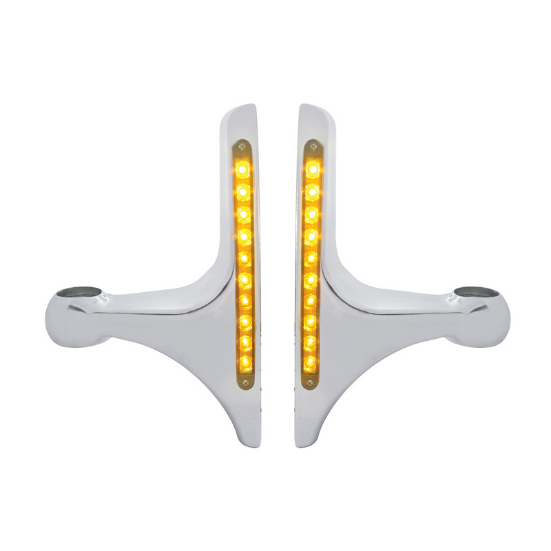 United Pacific LED Headlight Bracket 10 Amber LED/Clear Lens (Pair) 30458