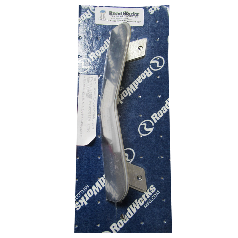Stainless Steel PB Visor Style Logo Trim inBow-Tiein