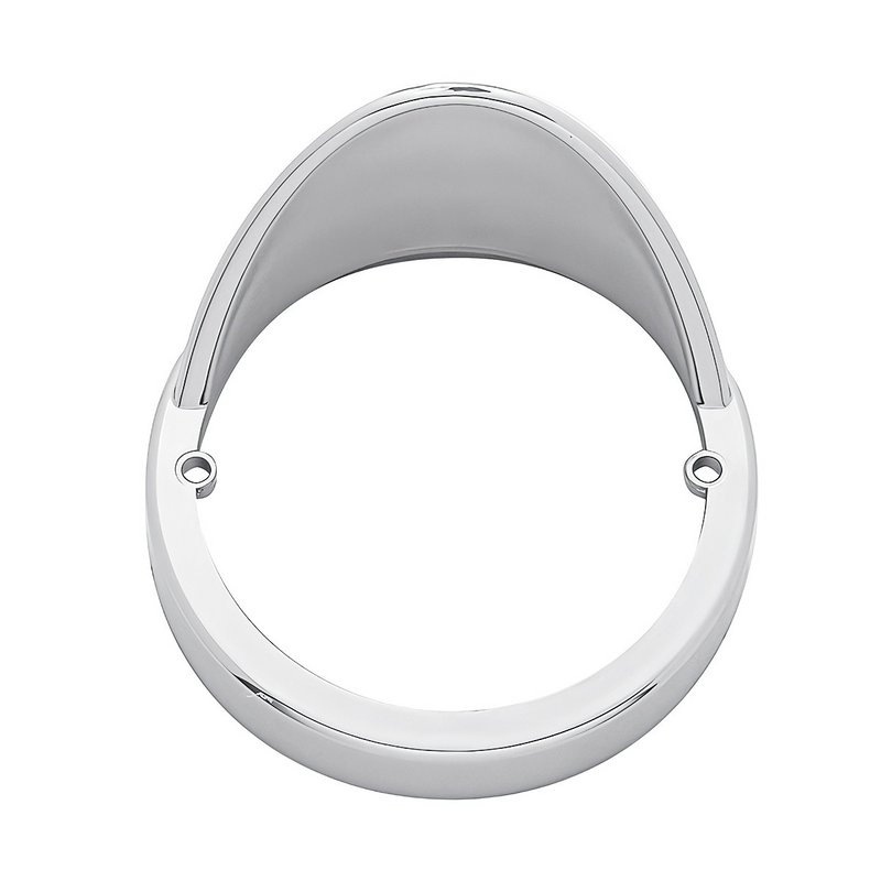 Chrome Plastic Cab Light Bezel With Visor For United Pacific Watermelon And Beehive Style Lights 30518