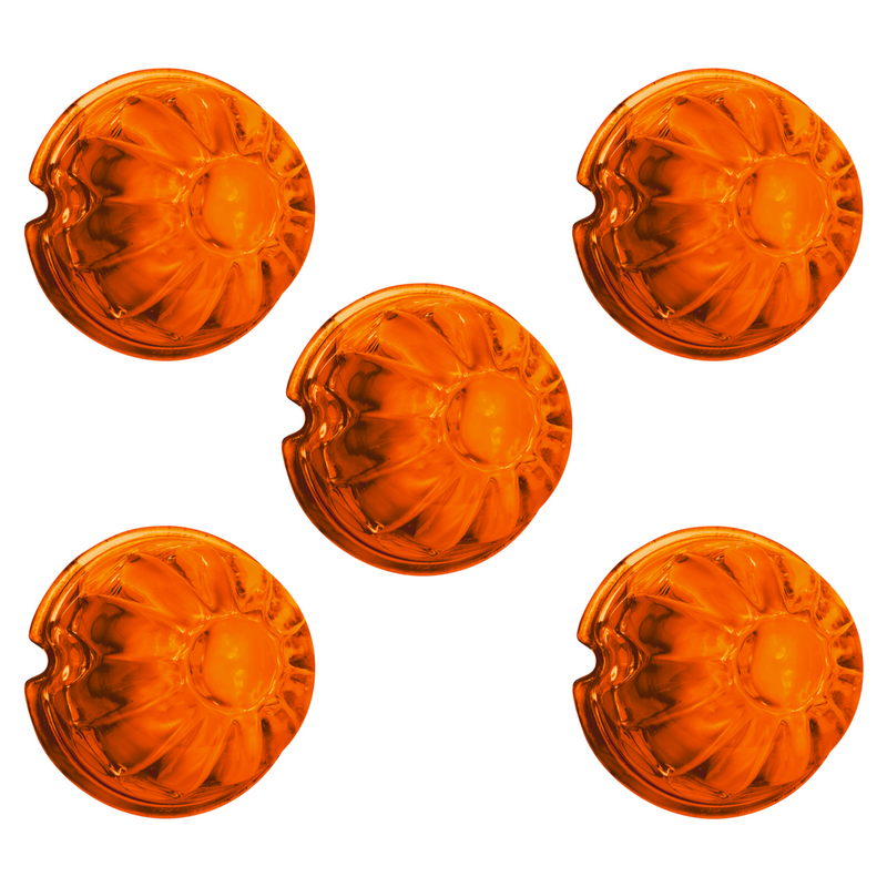 United Pacific Watermelon Glass Marker Light Lens Dark Amber (5 Pcs) 30523P5