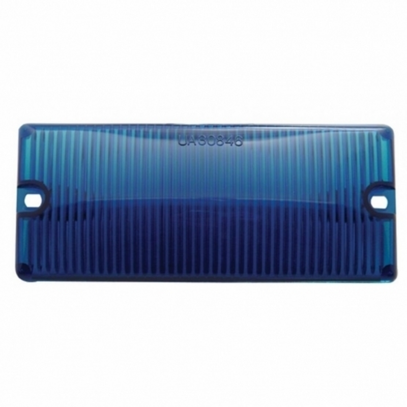 United Pacific 2-3/16" x 5-3/16" Door Light Lens Blue 30847