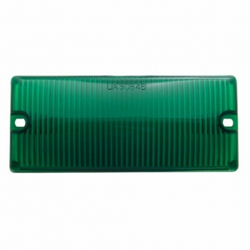 United Pacific 2-3/16" x 5-3/16" Door Light Lens Green 30848