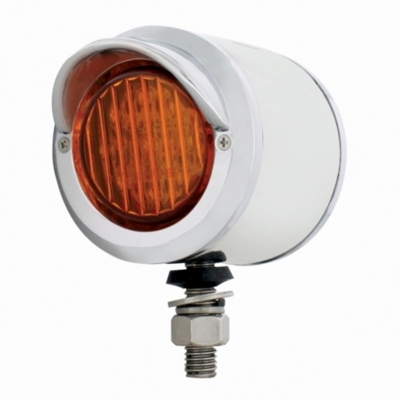 United Pacific SS 2" Double Face Light With 9 LED 2" Lights & Visors Amber & Red LED/Amber & Red Lens 30928
