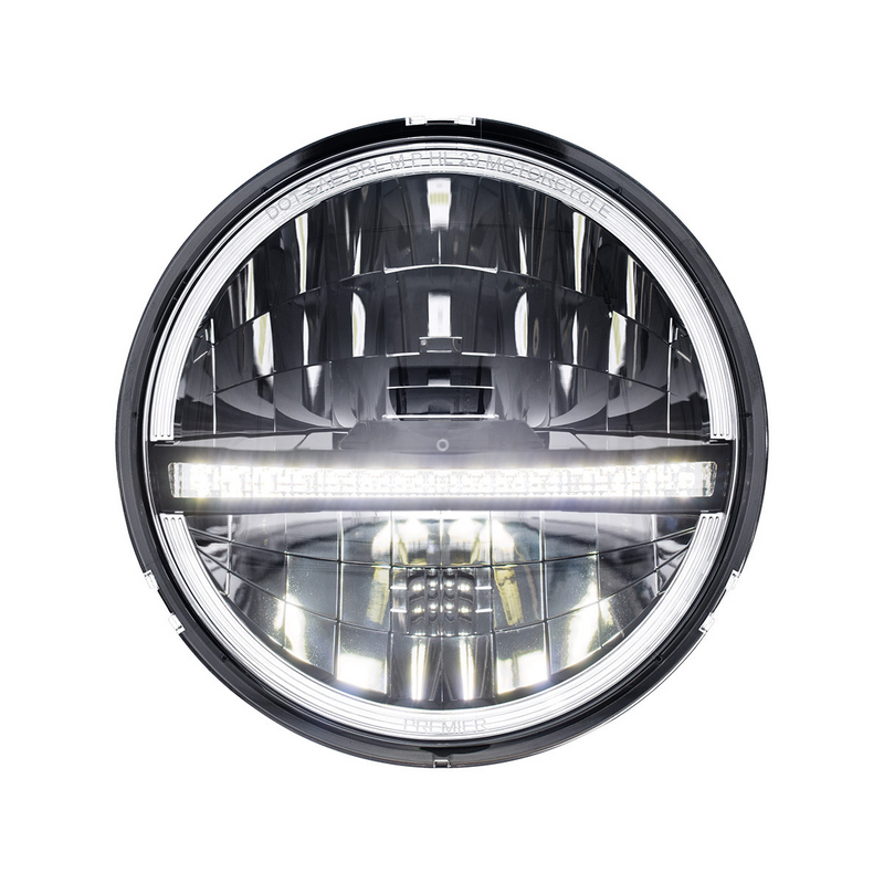 United Pacific ULTRALIT 20 High Power LED 5-3/4" Motorcycle Headlight With LED DRL/Position Light Black 31029