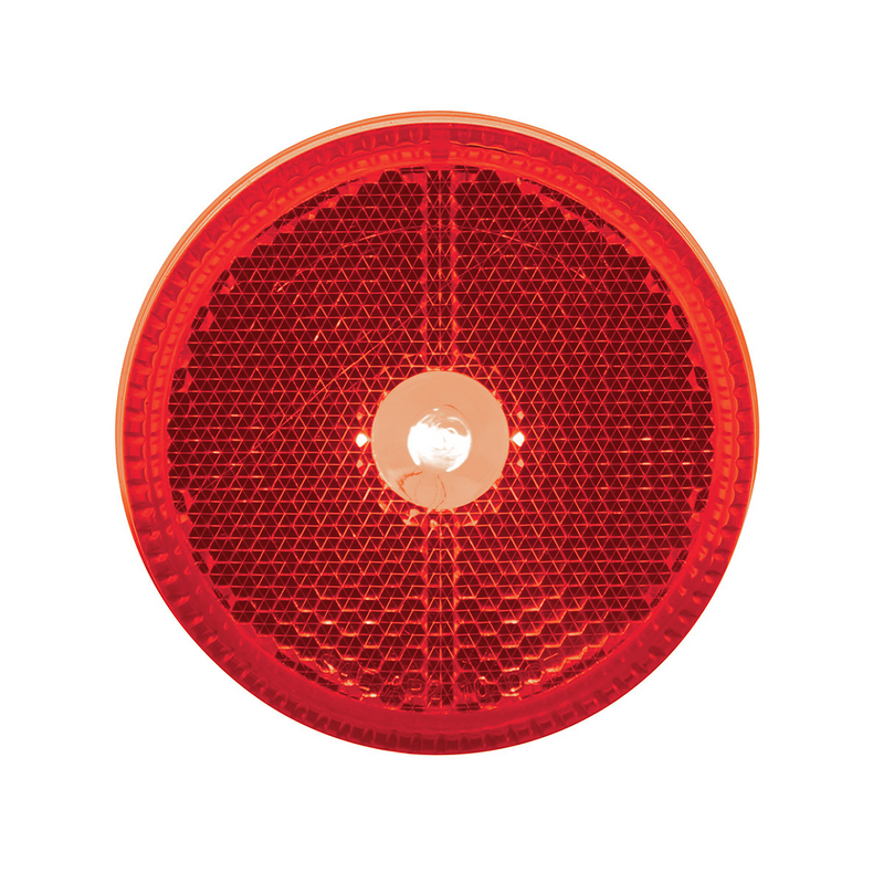 United Pacific 2.5" Round Reflectorized Light (Clearance/Marker) Red Lens 31059