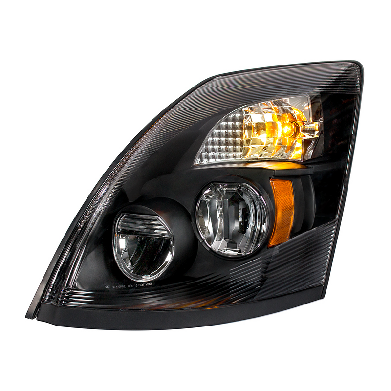 United Pacific High Power LED "Blackout" Headlight for 2003-2017 Volvo VN/VNL Driver 31096