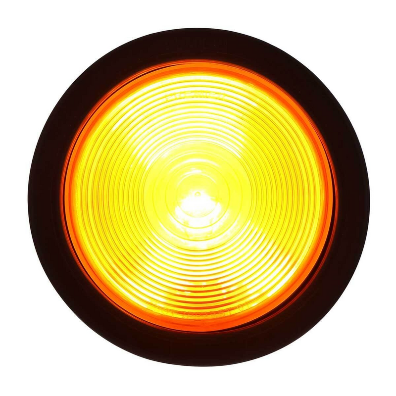 United Pacific 4" Round Dual Function Turn Signal Light Kit Amber Lens 31101AK