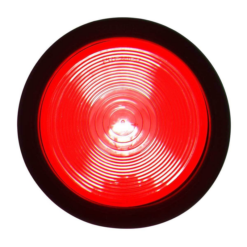 United Pacific 4" Round Light Kit (Stop, Turn & Tail) Red Lens 31109RK