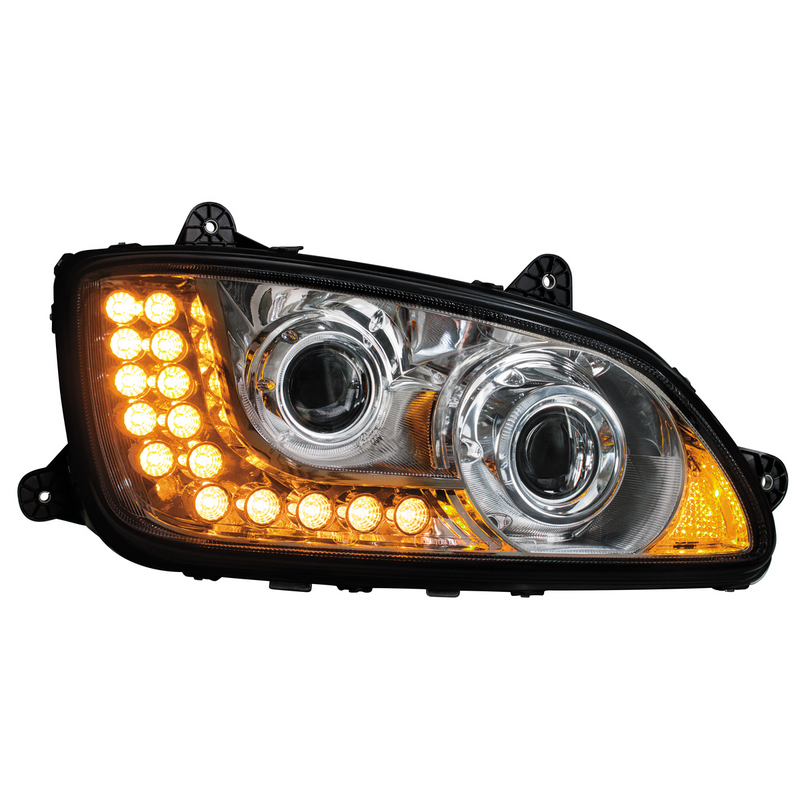 United Pacific Chrome Projection Headlight Assembly For 2008-2017 Kenworth T660- Passenger 31159