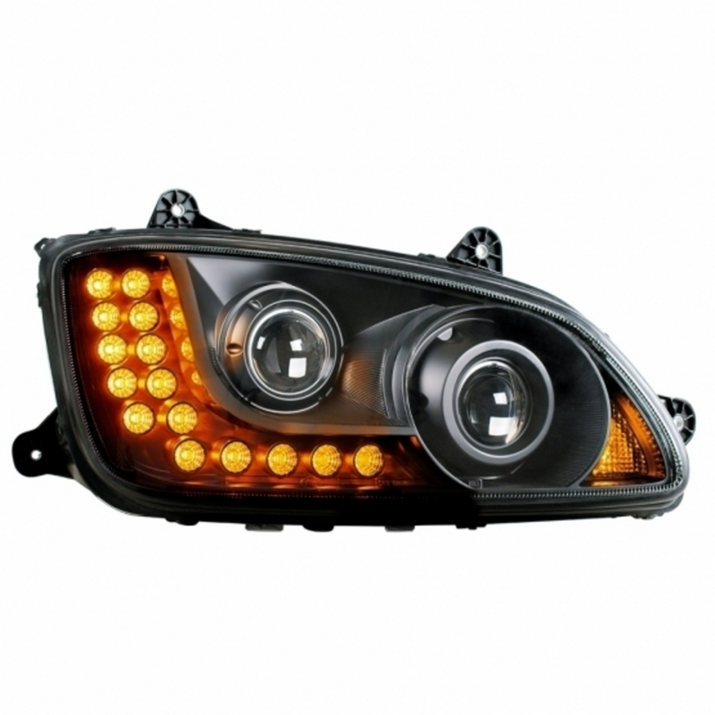 United Pacific Blackout Projection Headlight Assembly For 2008-2017 Kenworth T660 Passenger 31161