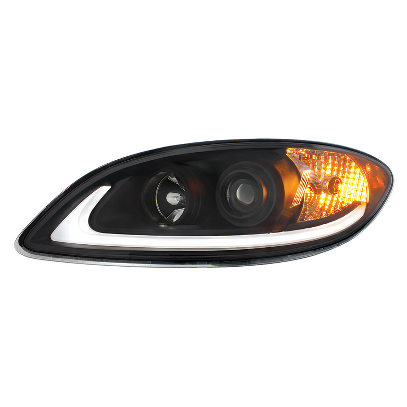 United Pacific Black Projection Headlight With LED Light Bar For 2006-2017 International Prostar Driver 31183