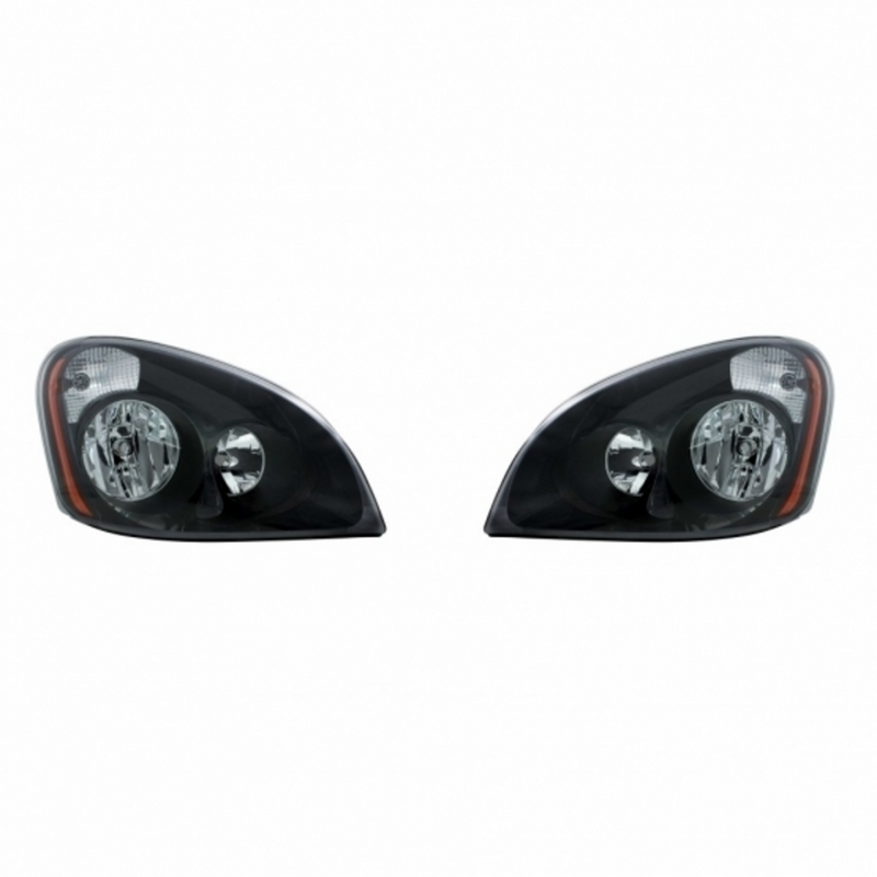 United Pacific "Blackout" Headlight Set For 2008-2017 Freightliner Cascadia (Pair) 31207