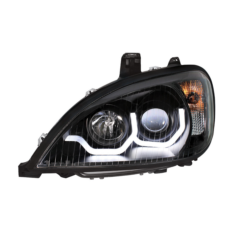 United Pacific Blackout Projection Headlight With LED Position Light For 2001-2020 Freightliner Columbia Driver 31254