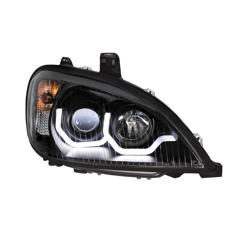 United Pacific Blackout Projection Headlight With LED Position Light For 2001-2020 Freightliner Columbia Passenger 31255