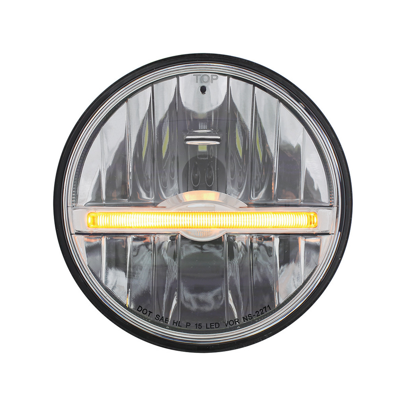 United Pacific ULTRALIT 9 LED 5-3/4" LED Headlight With Amber LED Position Light Bar 31259